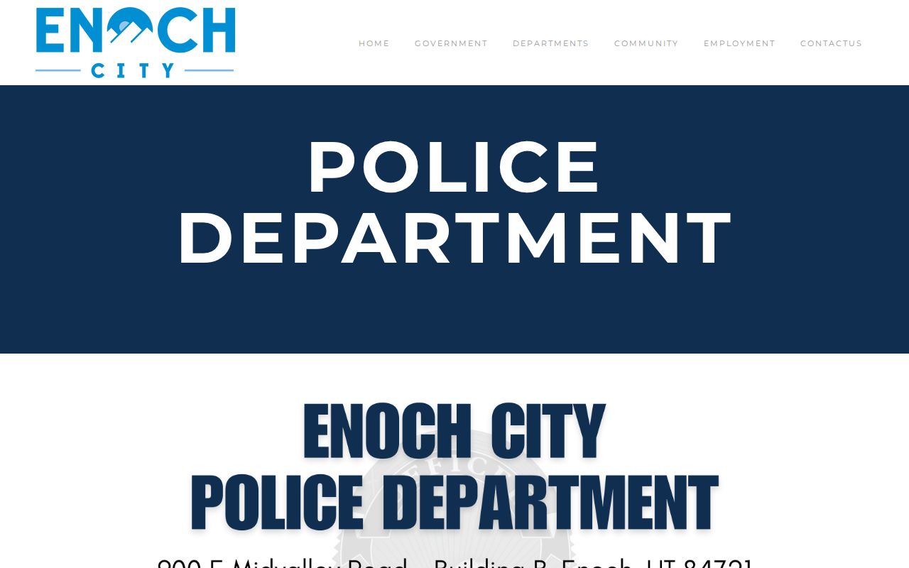 Enoch warrant records and police department contact information